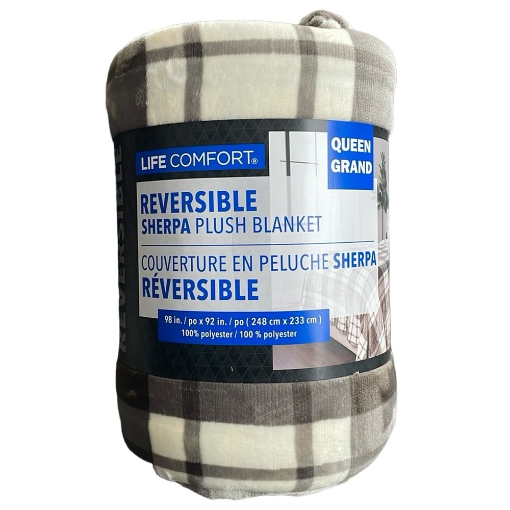 Life Comfort - Reversible Sherpa Plush Blanket